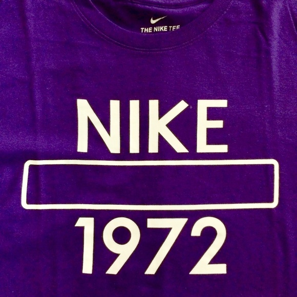 SOLD - The Nike Tee 1972 Purple Large Athletic Cut - Picture 1 of 5